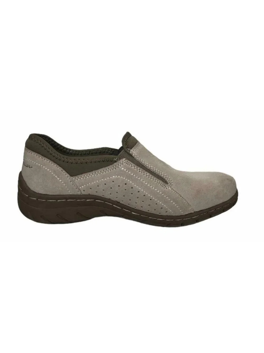 Eddie Bauer Deep Cushioning Birch Bay Beige Suede Leather Loafer Womens 6 M Shoe